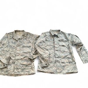 Air Force Army Mens 44L Digital Camo Tiger Stripe SPM1c1 Military Coat Lot Of 2